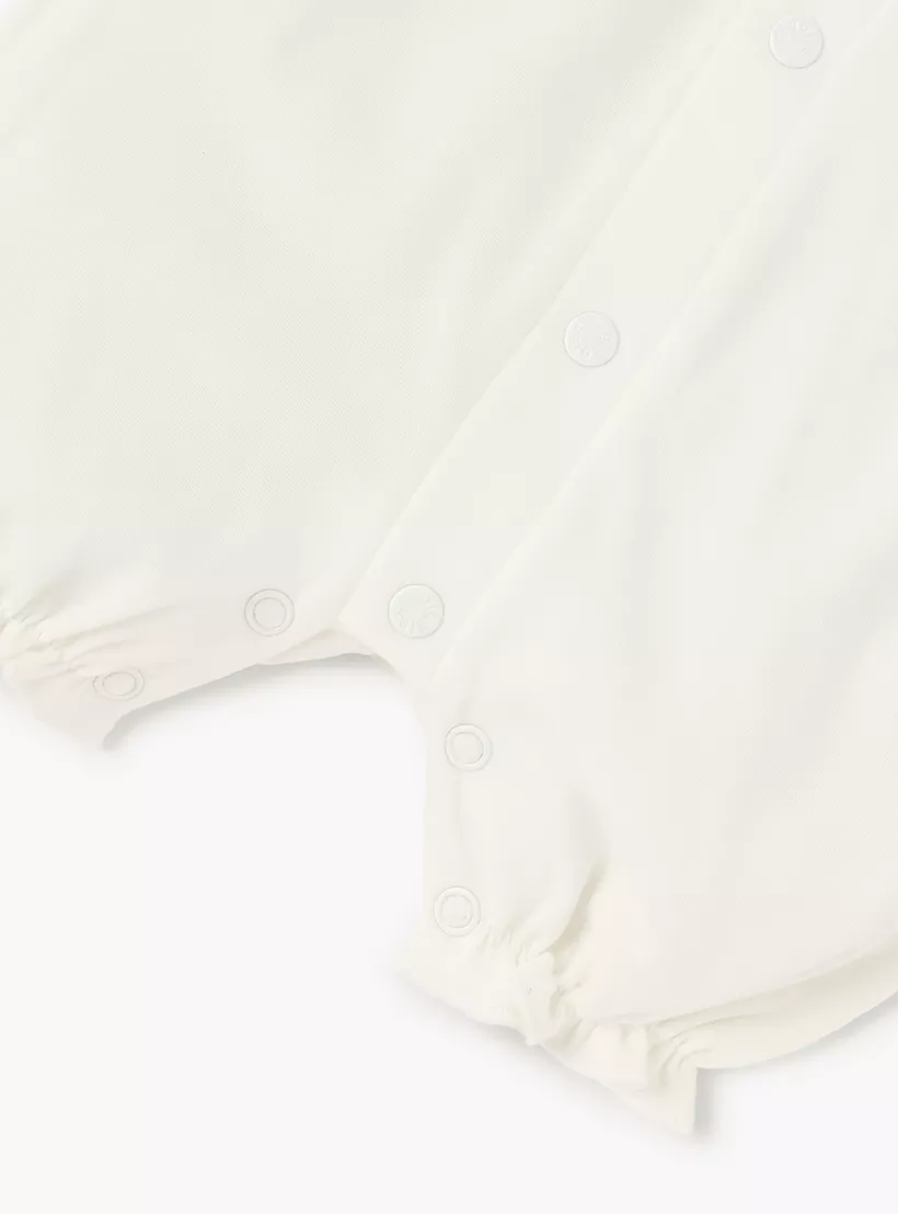 Giggles Lace Detail Romper with Round Neck and Short Sleeves-4