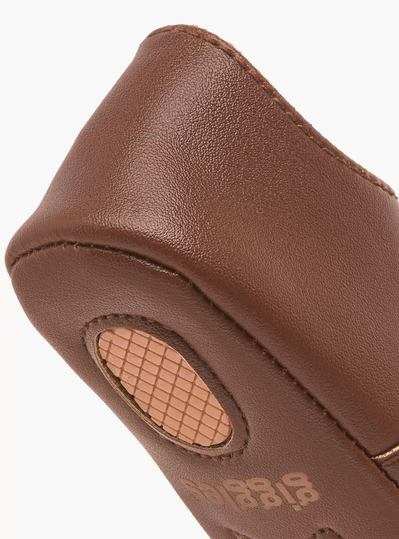 Giggles Solid Faux Leather Slip-On Booties-4
