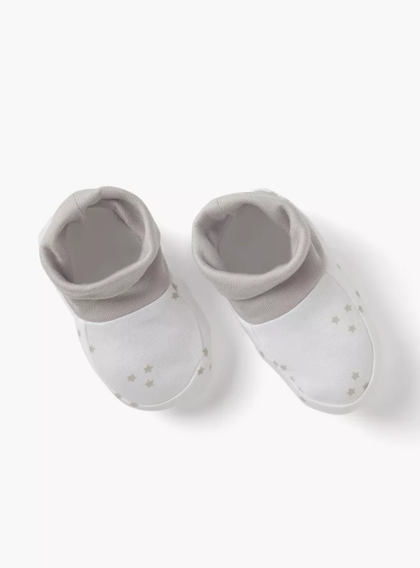 Giggles Star Print Booties-2