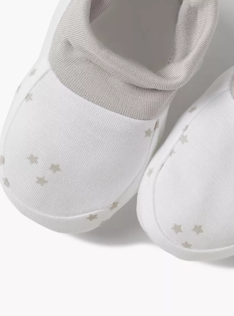Giggles Star Print Booties-3
