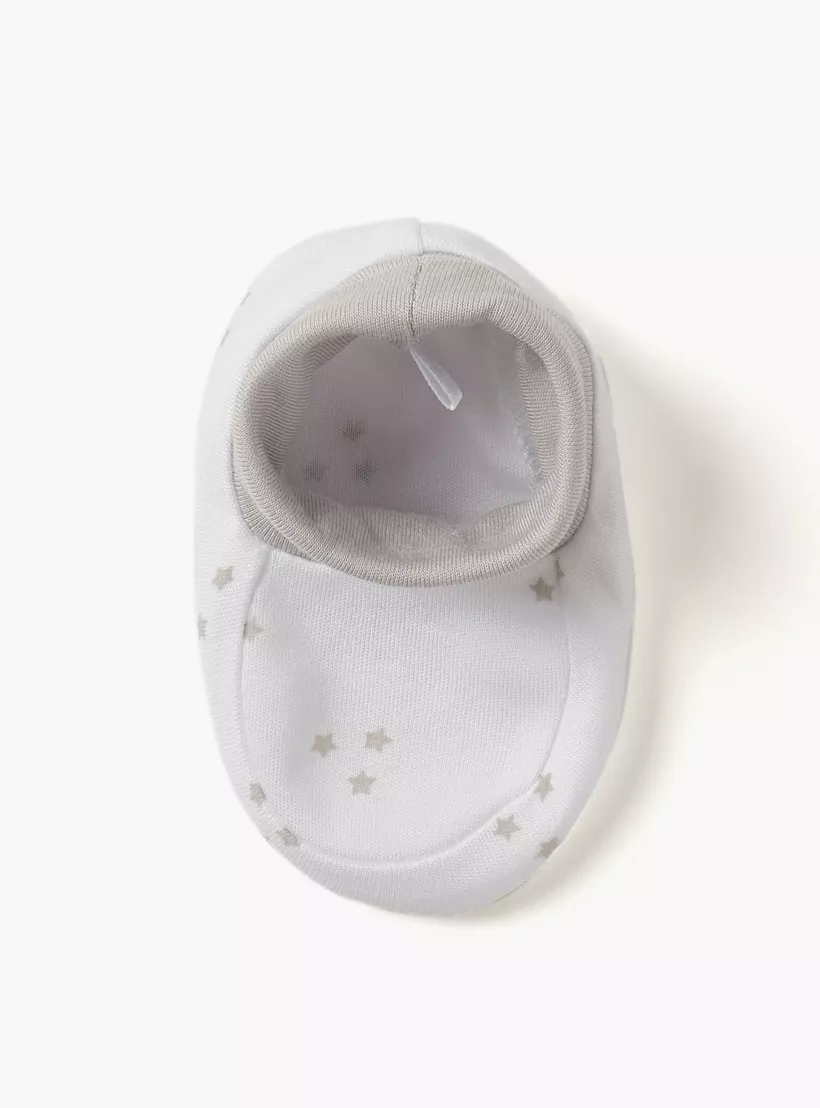 Giggles Star Print Booties-4
