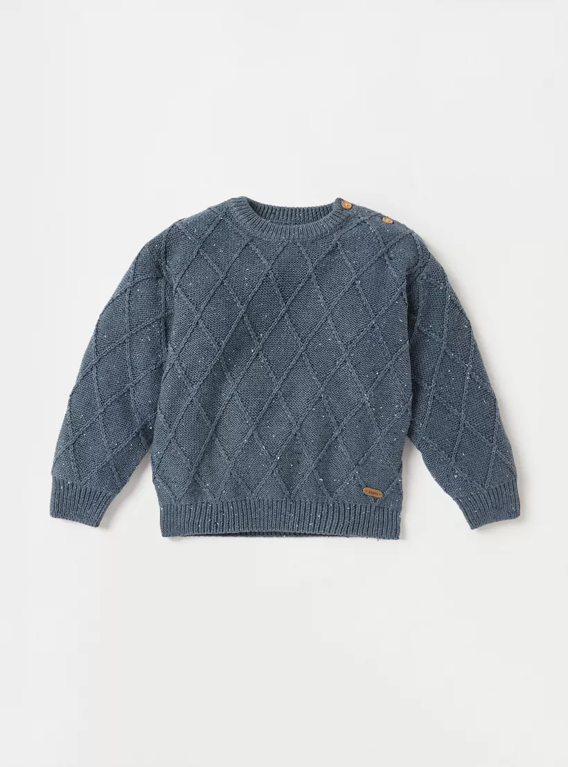 Giggles Textured Sweatshirt and Jog Set-2