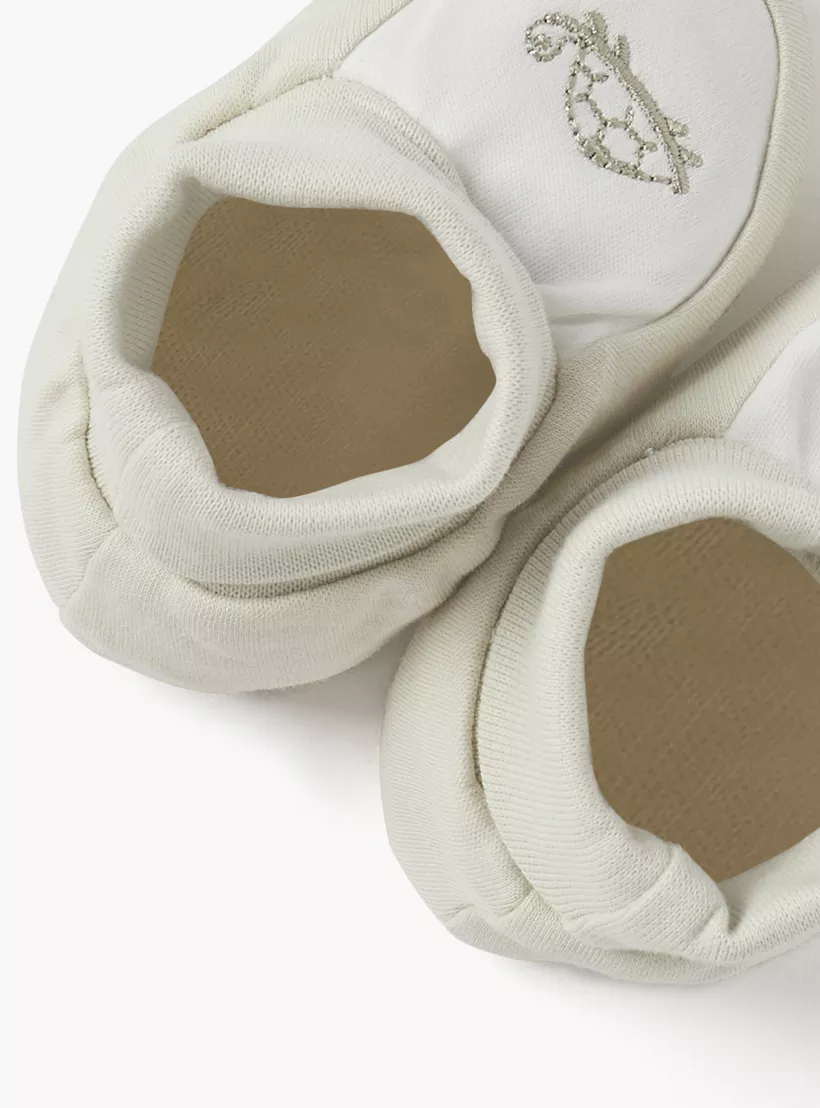Giggles Tortoise Embroidered Booties-4