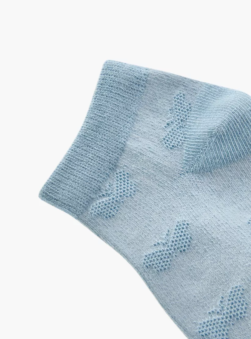Gloo Textured Ankle Length Socks - Set of 5-4