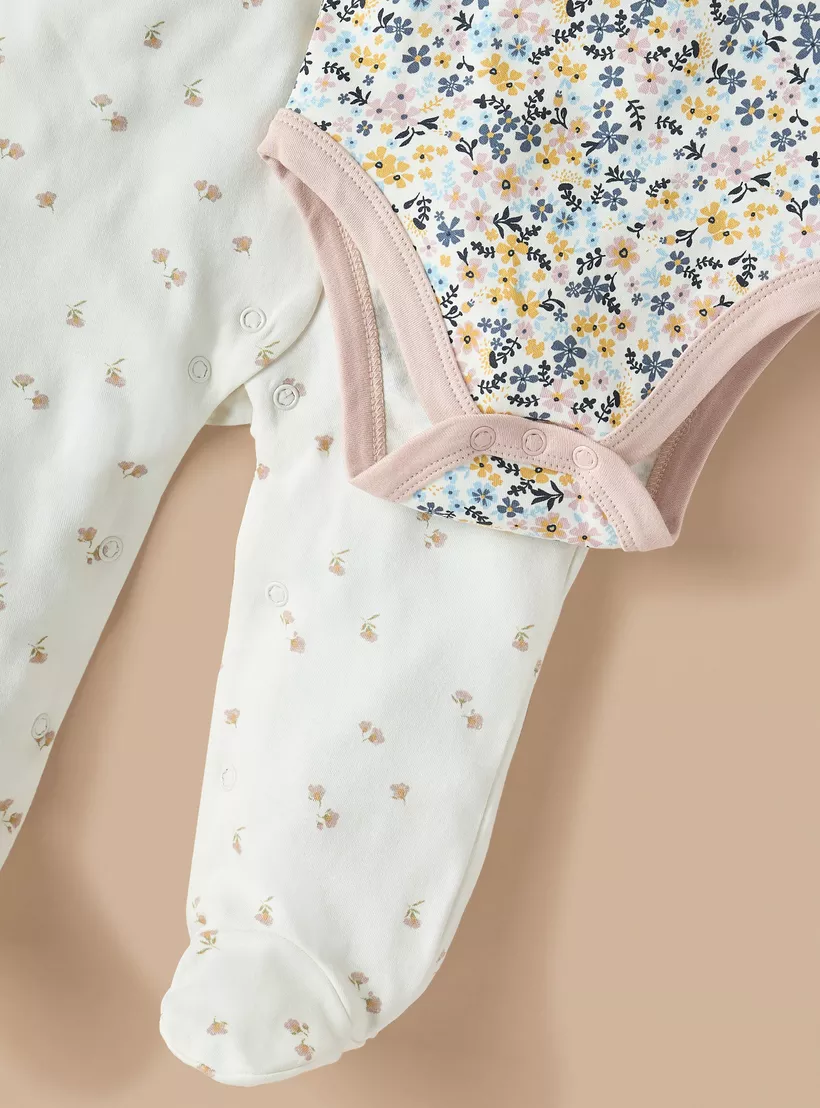 Juniors 5-Piece Floral Print Clothing Set-4