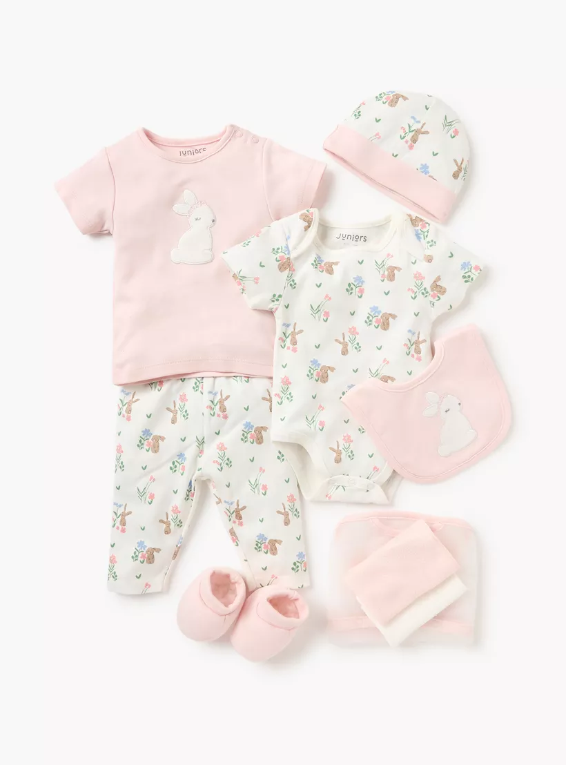Juniors 8-Piece Bunny Print Clothing Set-2