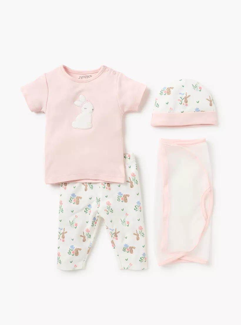 Juniors 8-Piece Bunny Print Clothing Set-3