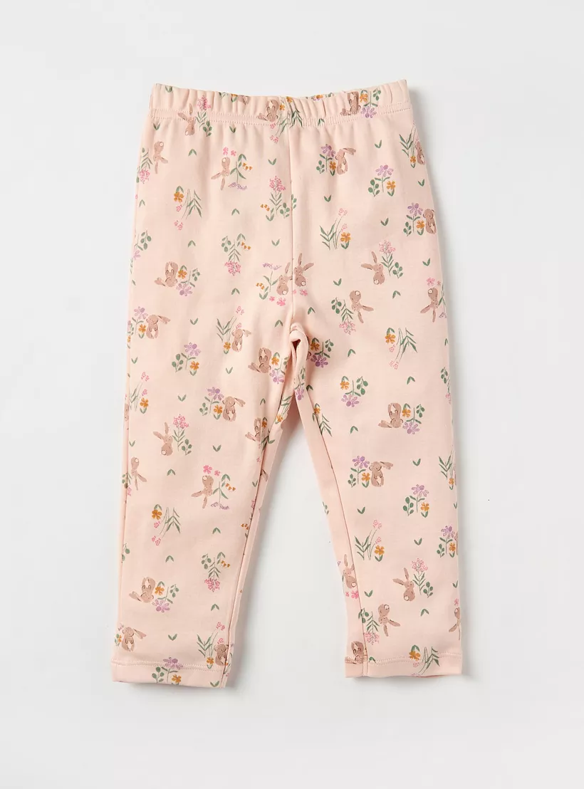 Juniors All-Over Bunny Print T-shirt and Pyjama Set-3
