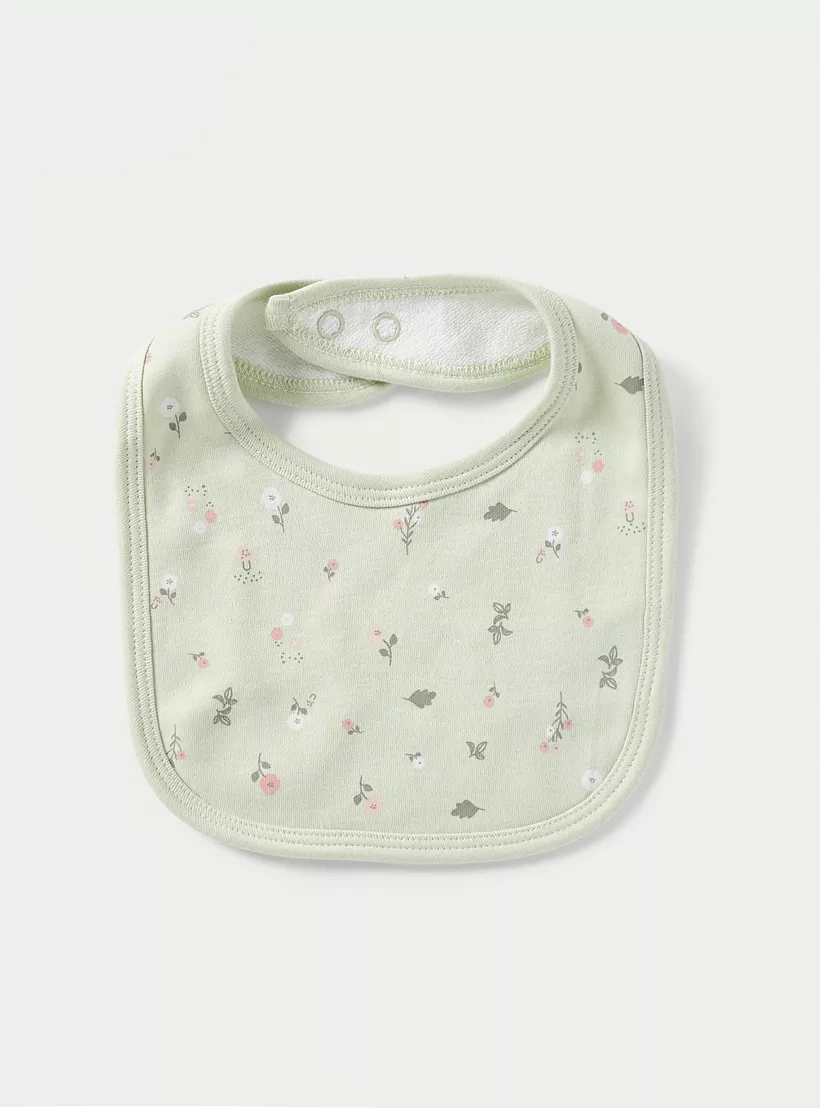 Juniors All-Over Floral Print Sleepsuit with Long Sleeves and Bib-3