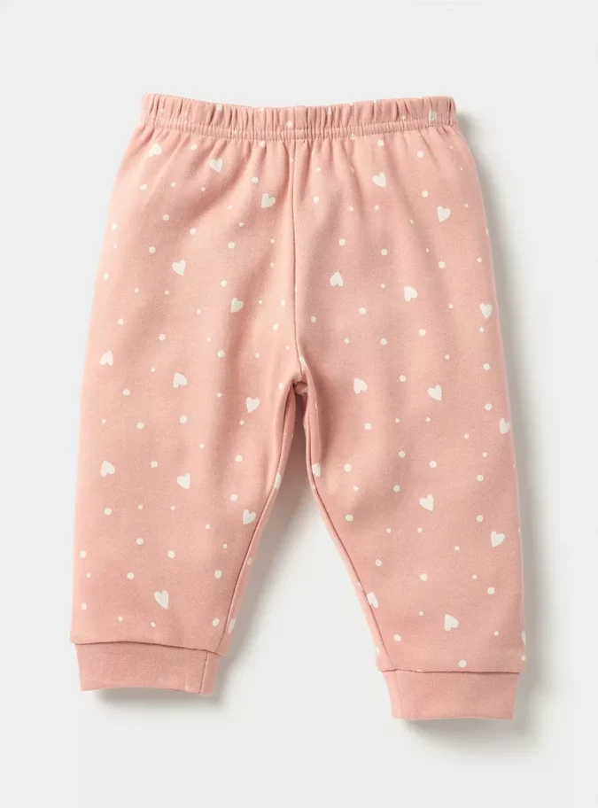 Juniors All-Over Heart Print Long Sleeve T-shirt and Pyjama Set-3
