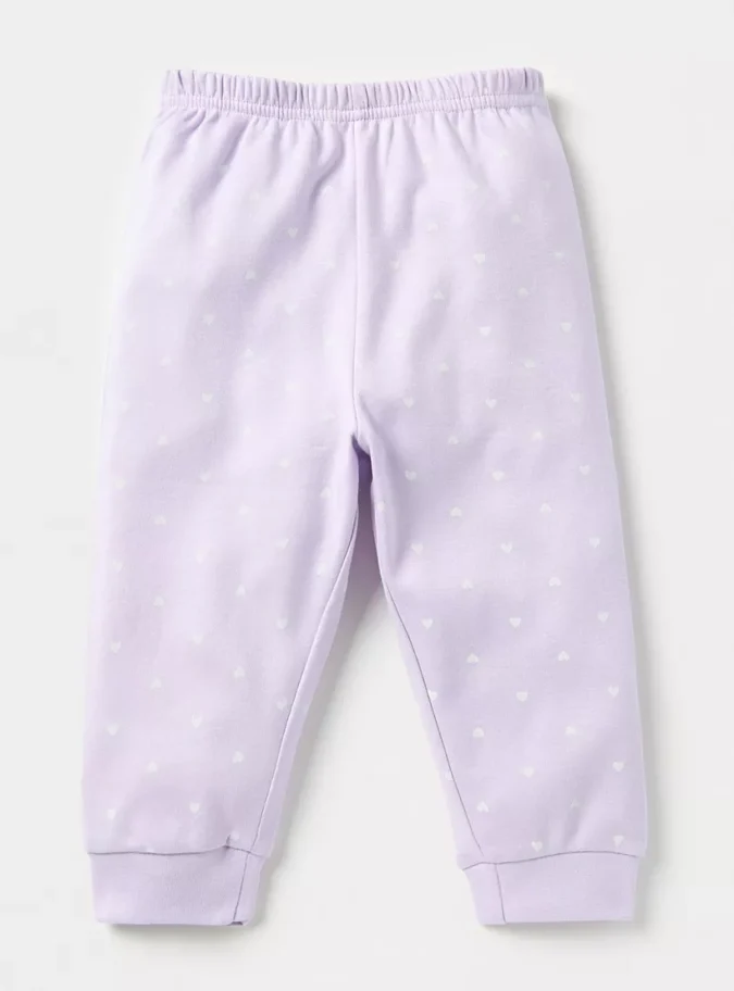 Juniors All-Over Heart Print Long Sleeves T-shirt and Elasticated Pyjama Set-3