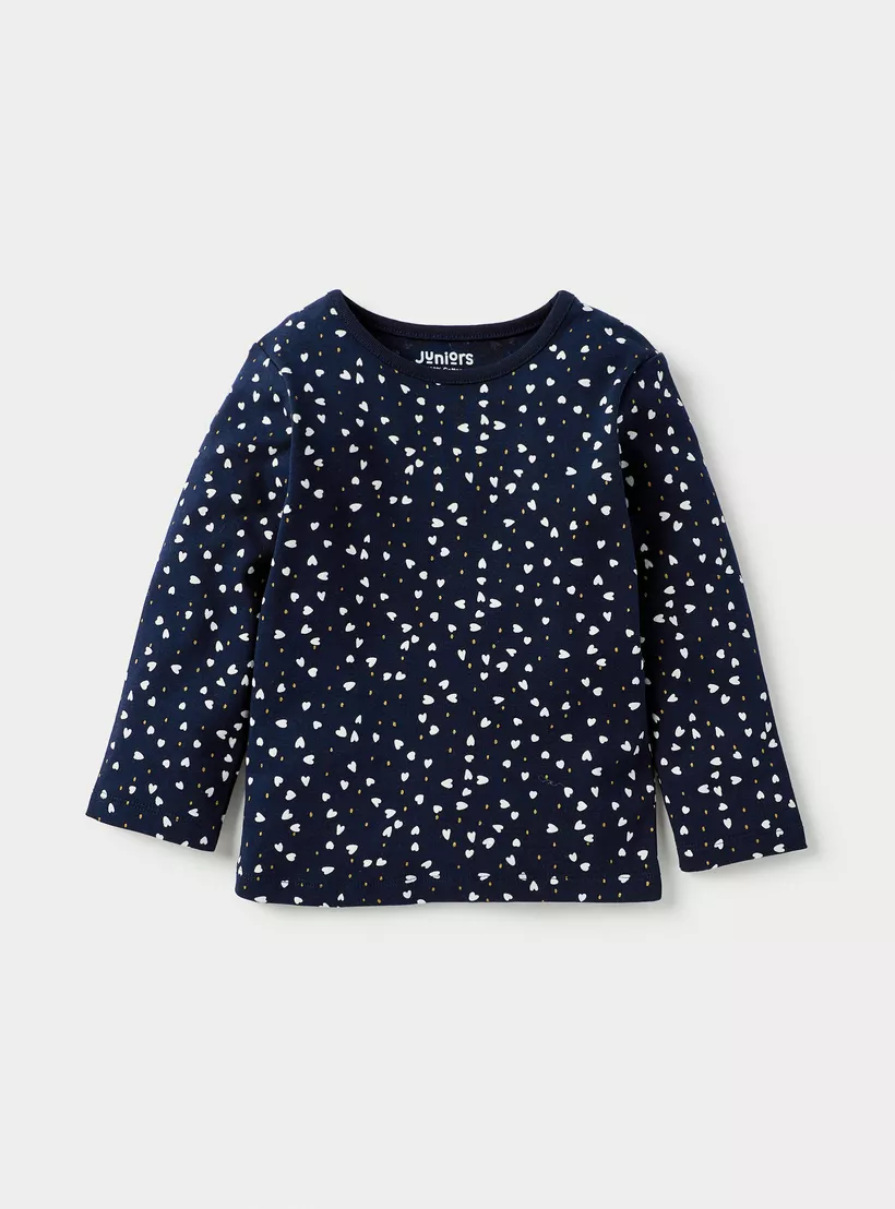 Juniors All-Over Heart Print T-shirt and Pyjama Set-3