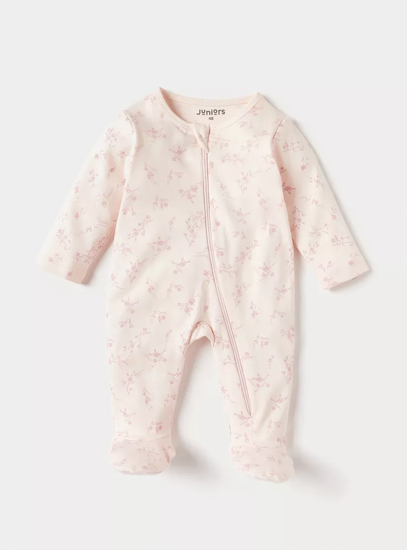 Juniors All-Over Print Sleepsuit with Zipper Closure - Set of 3-2