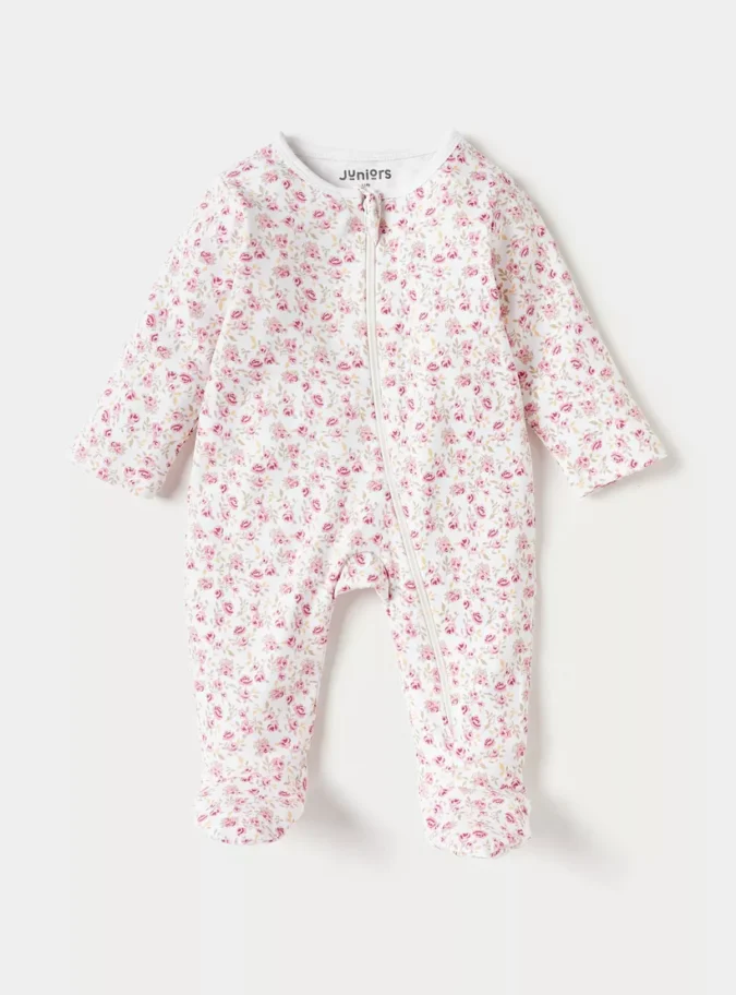 Juniors All-Over Print Sleepsuit with Zipper Closure - Set of 3-3