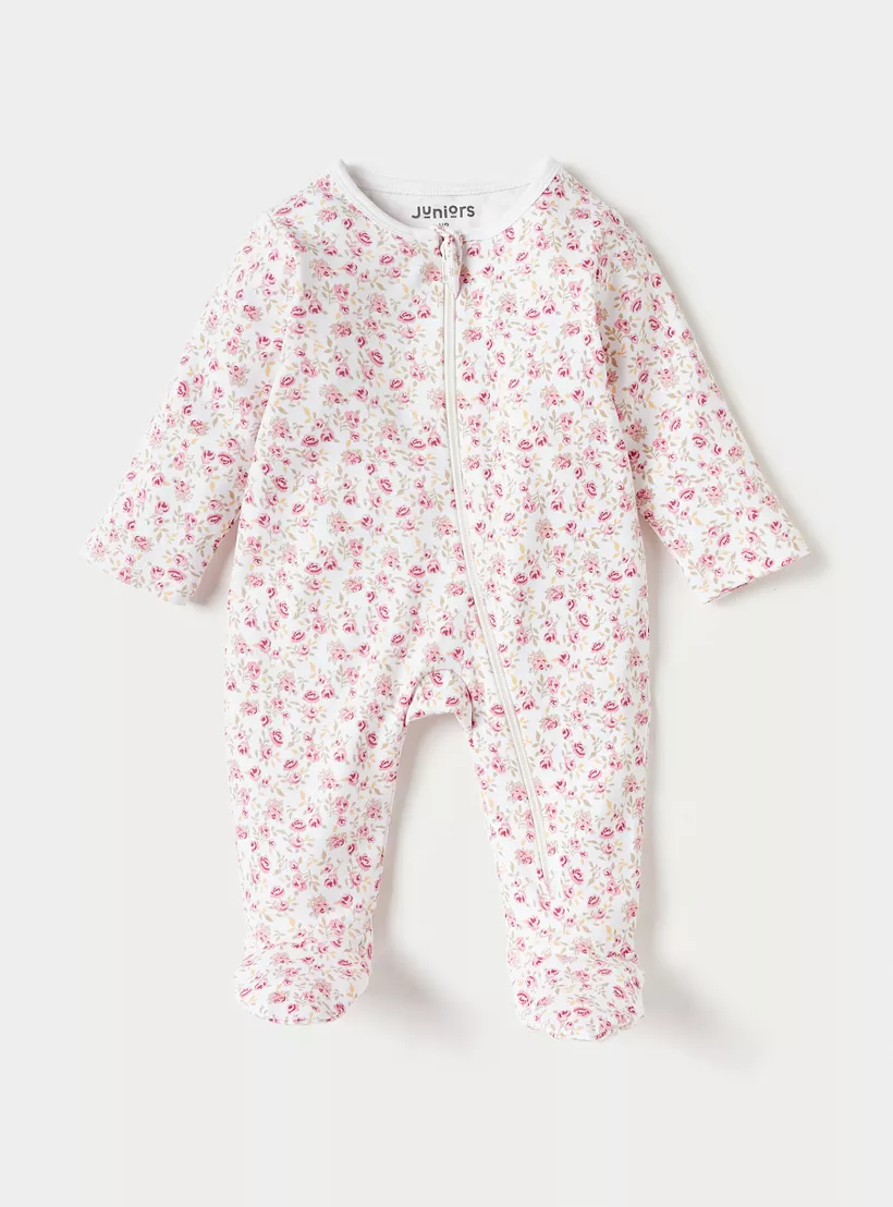Juniors All-Over Print Sleepsuit with Zipper Closure - Set of 3-3