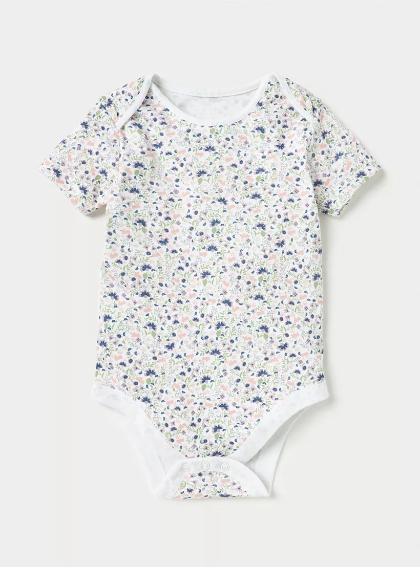 Juniors Animal Print Bodysuit with Snap Button Closure - Set of 3-3