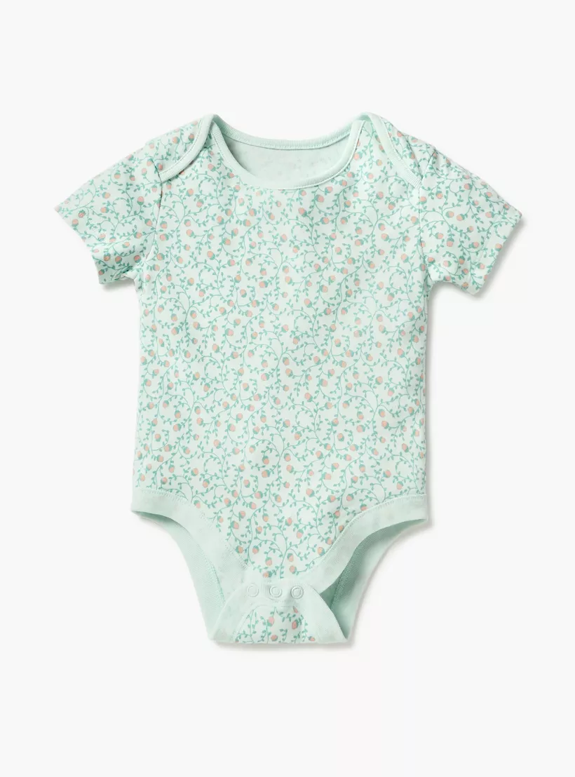 Juniors Assorted Bodysuit with Short Sleeves and Button Closure - Set of 3-3