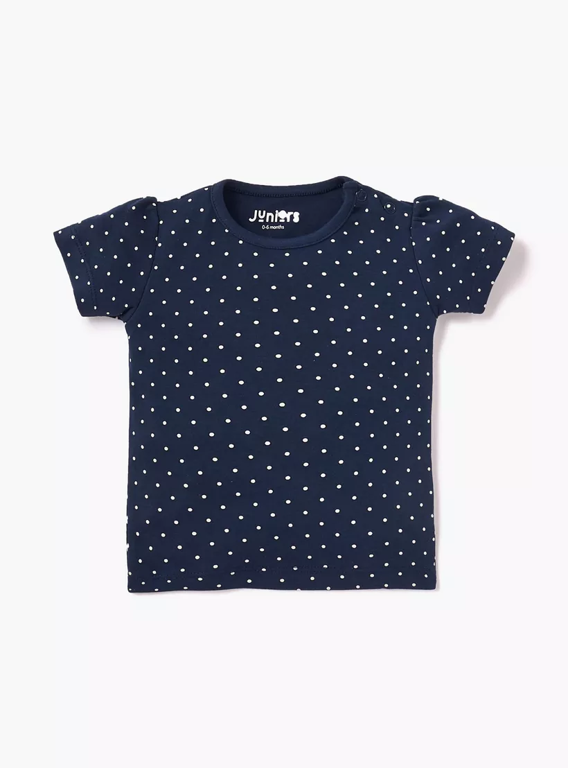 Juniors Assorted Printed Round Neck T-shirt with Short Sleeves - Set of 5-3