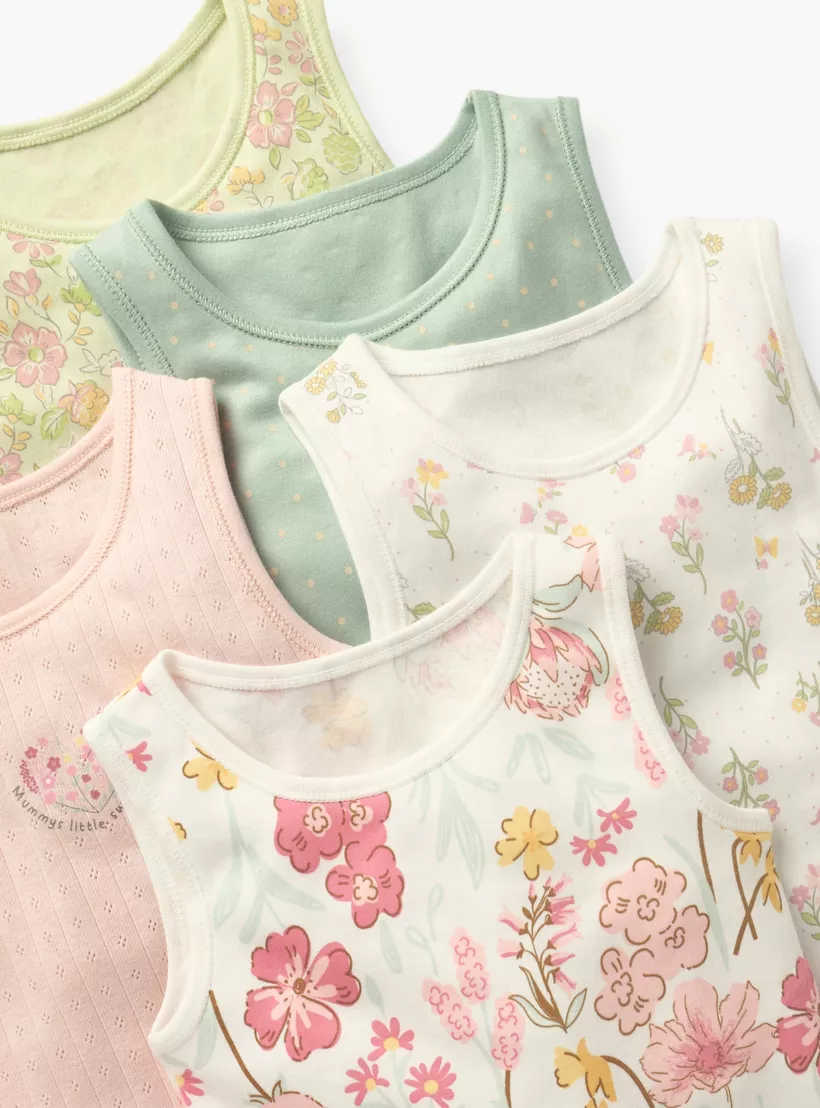 Juniors Assorted Sleeveless Bodysuit with Button Closure - Set of 5-3