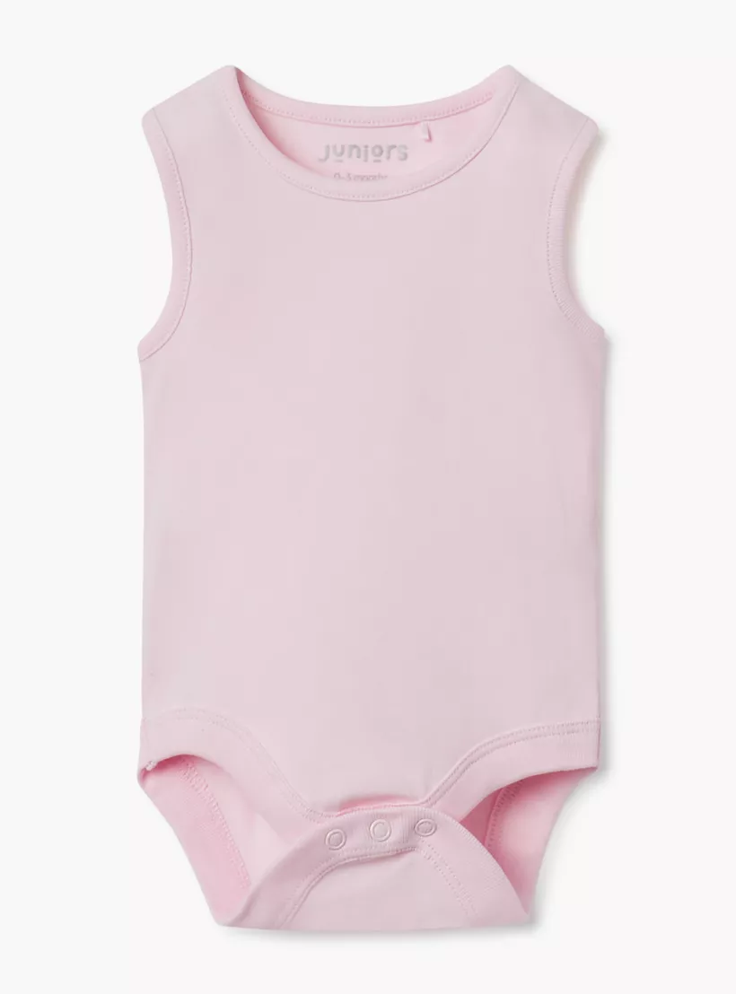 Juniors Assorted Sleeveless Bodysuit with Snap Button Closure - Set of 2-3
