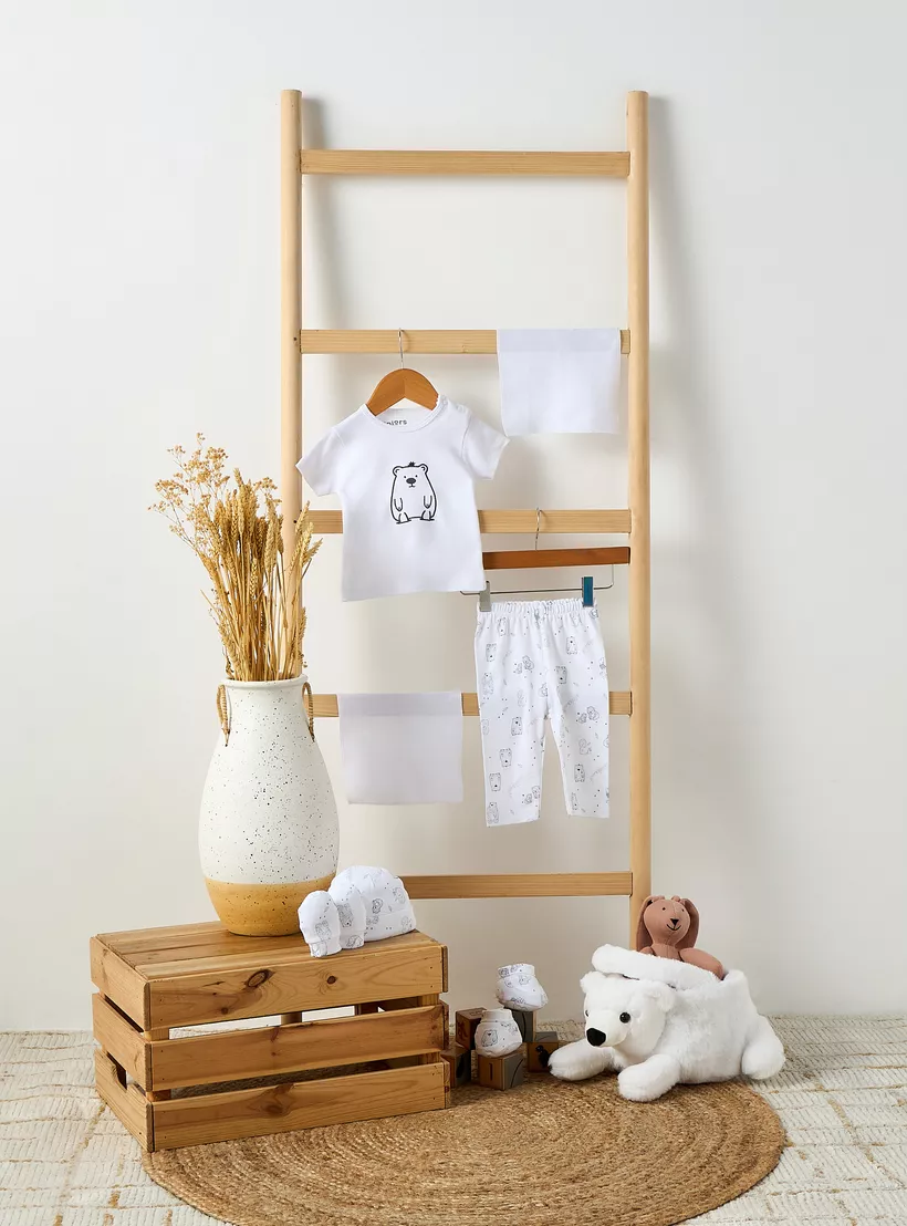 Juniors Bear Print 8-Piece Clothing Gift Set-5