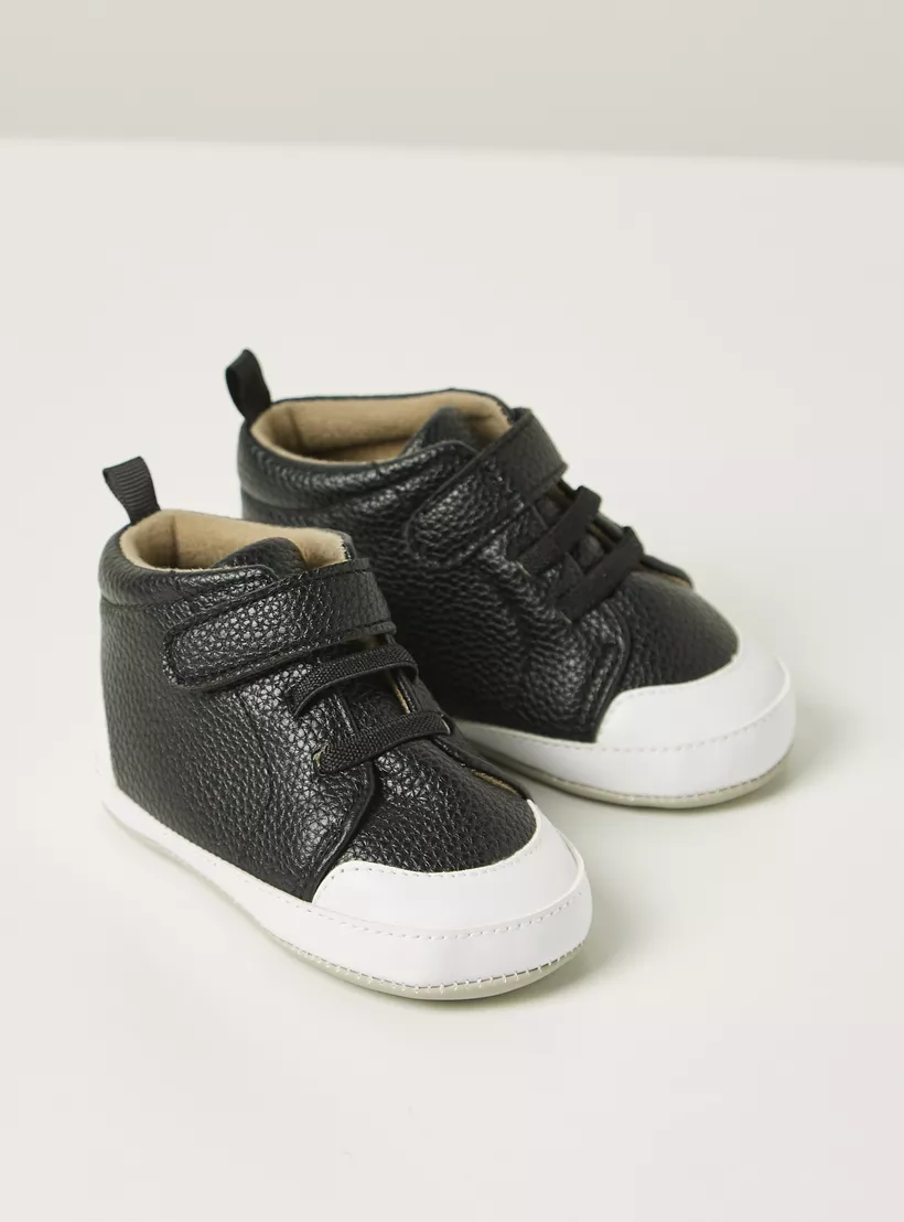 Juniors Colourblock Booties with Hook and Loop Closure-2