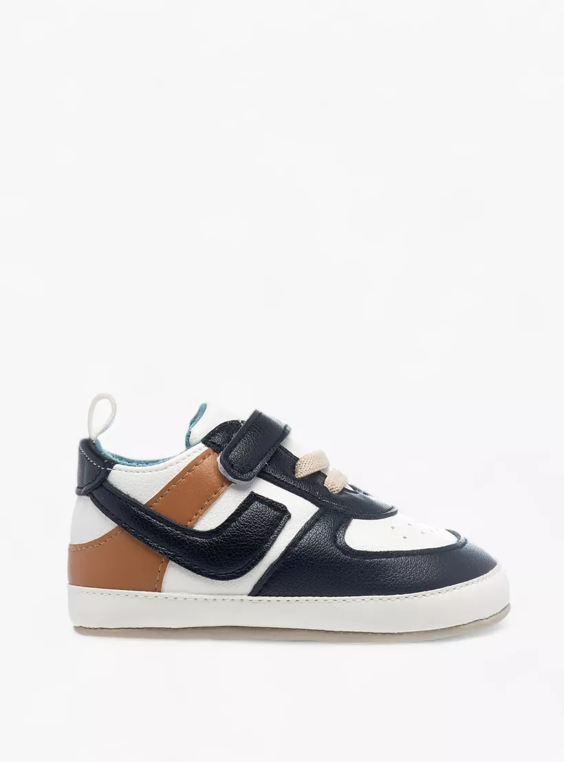 Juniors Colourblock Booties with Hook and Loop Closure -3