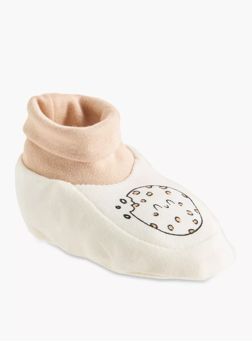 Juniors Cookie Print Booties-2