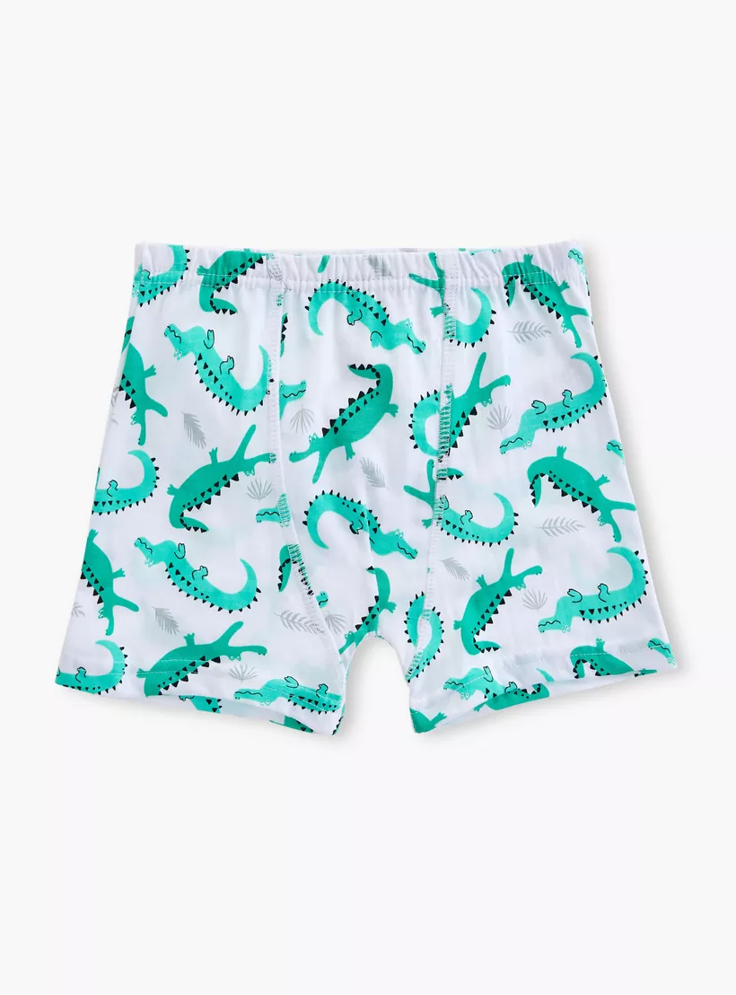 Juniors Crocodile Print Boxers - Set of 5-2