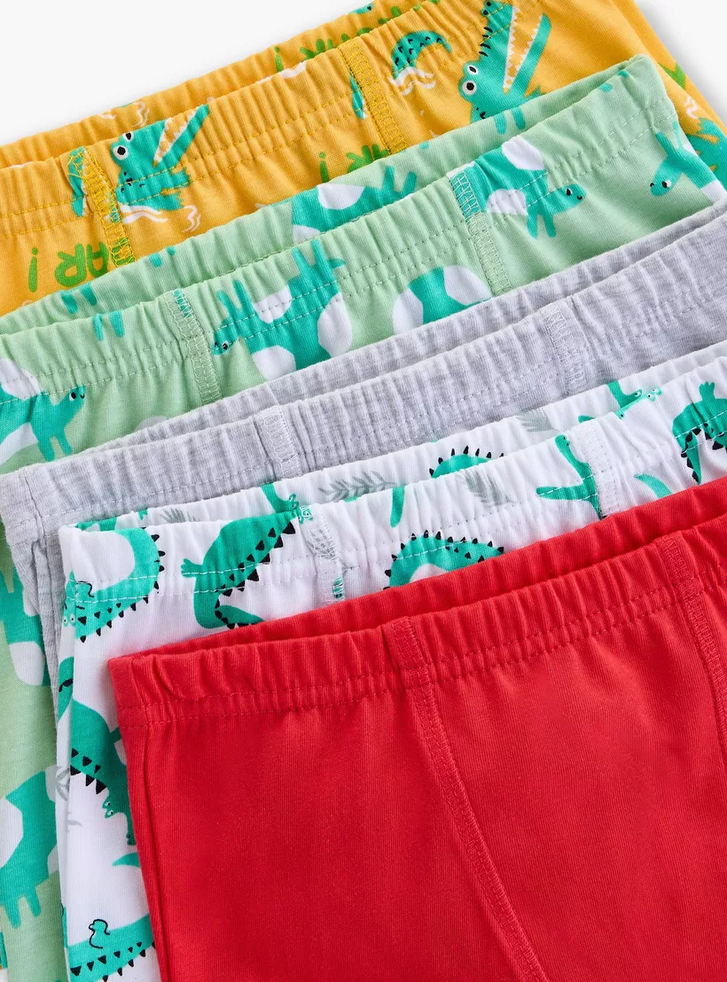 Juniors Crocodile Print Boxers - Set of 5-3