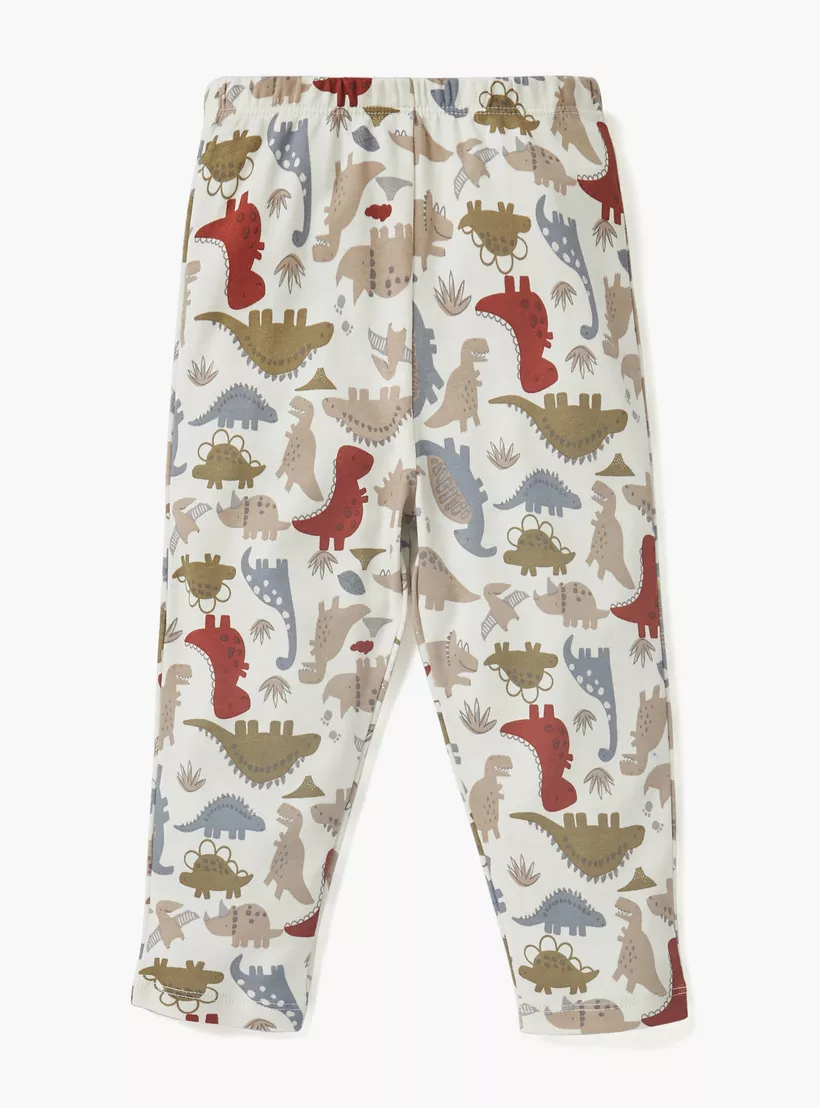 Juniors Dino Print T-shirt and Pyjama Set-3