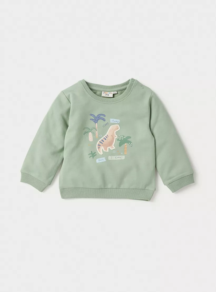 Juniors Dinosaur Applique Sweatshirt and Joggers Set-2