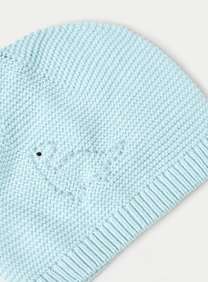 Juniors Dinosaur Embroidered Beanie Cap-3
