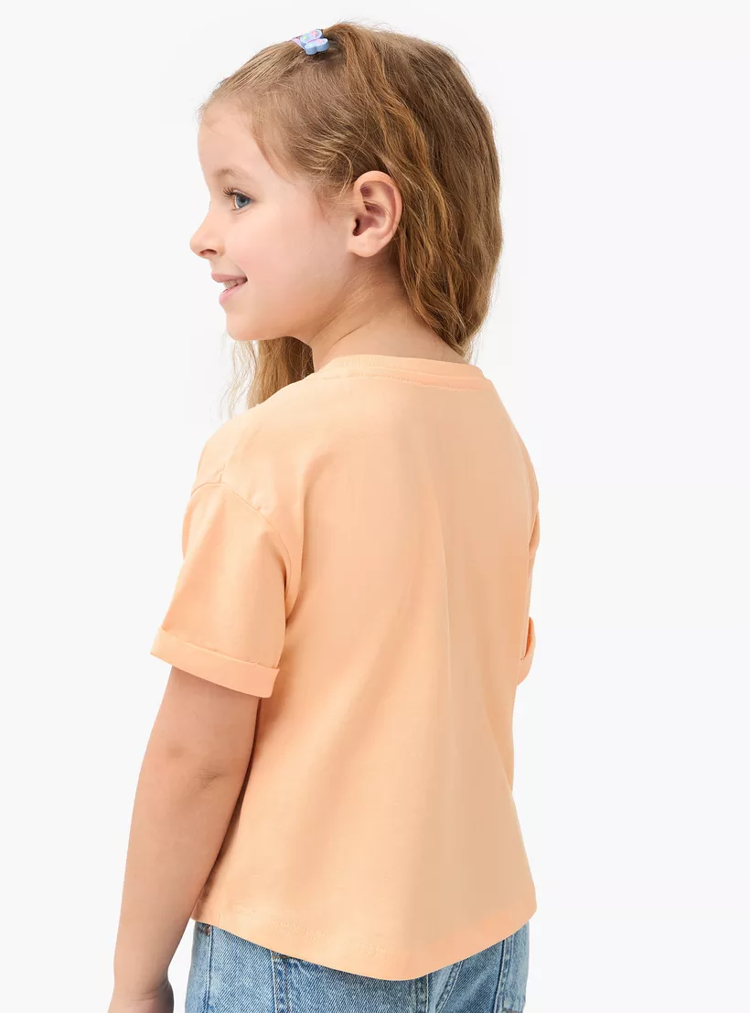 Juniors Embellished T-shirt with Short Sleeves-