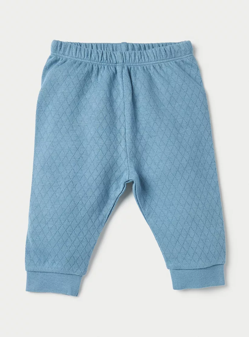 Juniors Embroidered Jacquard Top and Pyjama Set-3