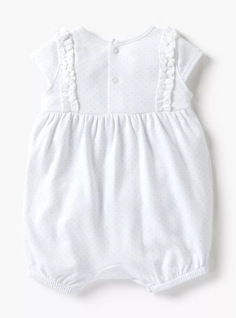 Juniors Embroidered Romper with Bloomer-2