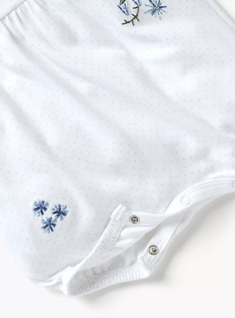 Juniors Embroidered Romper with Bloomer-4