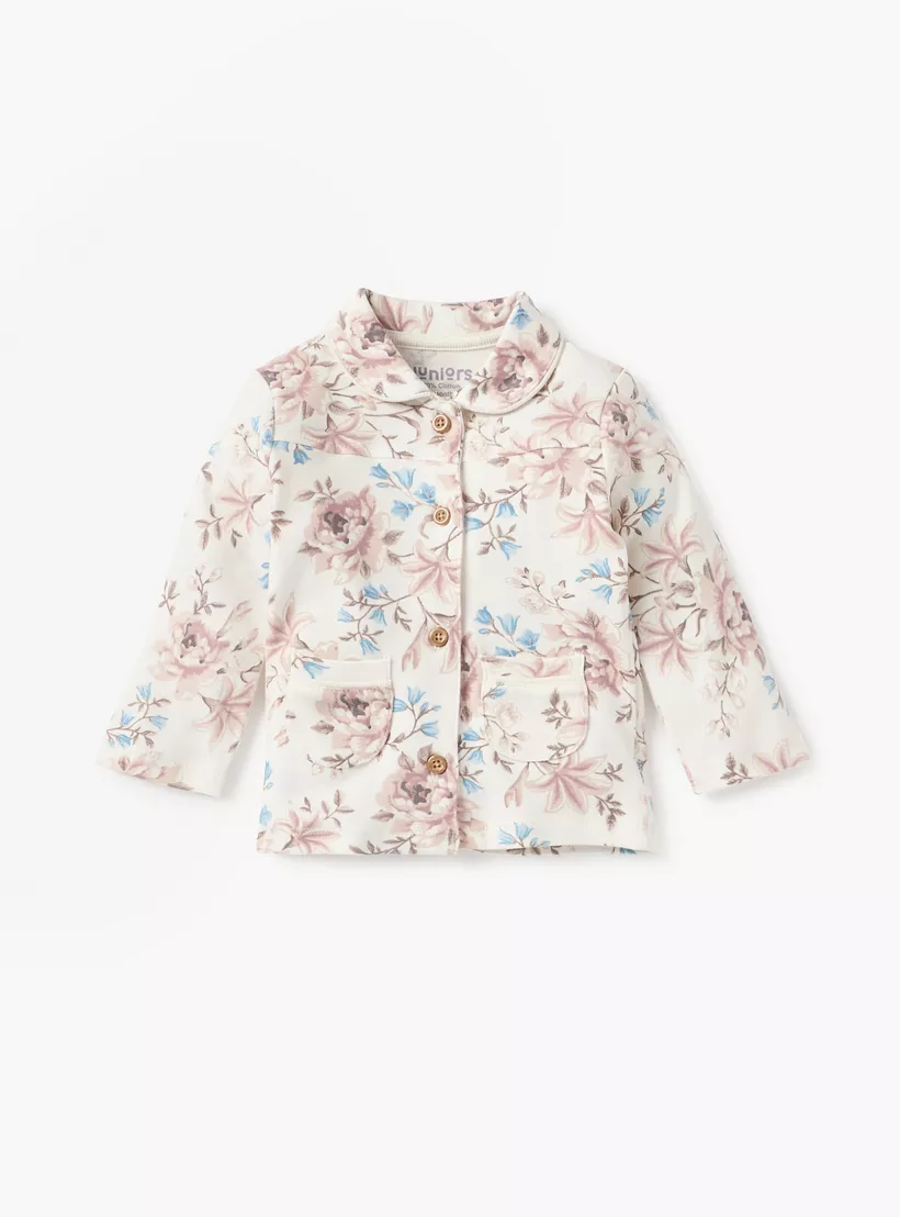Juniors Floral Print Shirt and Pyjama Set-2