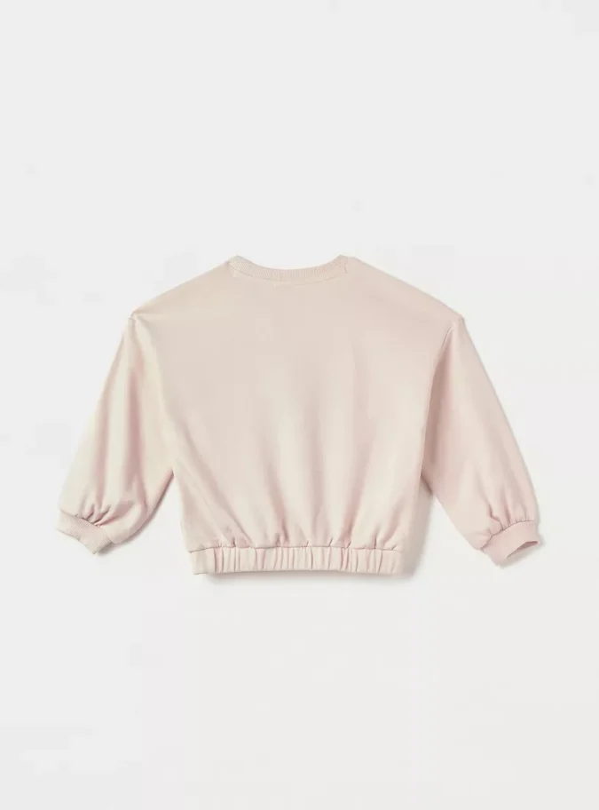 Juniors Floral Print Sweatshirt with Long Sleeves-2