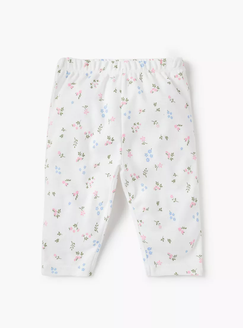 Juniors Floral Print T-shirt and Pyjama Set-3