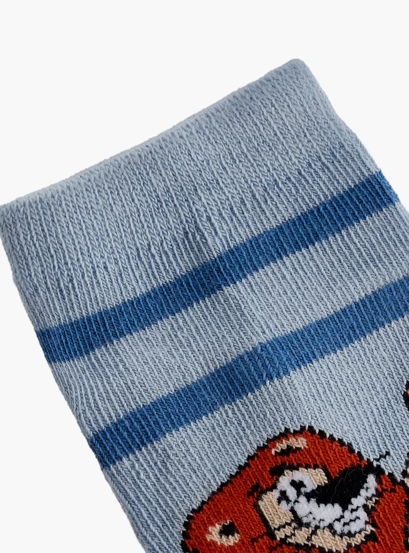 Juniors Graphic Print Ankle Length Socks - Set of 3-3