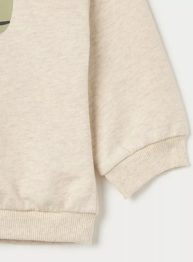 Juniors Graphic Print Crew Neck Sweatshirt with Long Sleeves-3