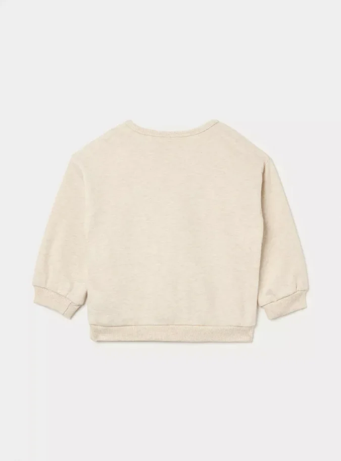 Juniors Graphic Print Crew Neck Sweatshirt with Long Sleeves-4