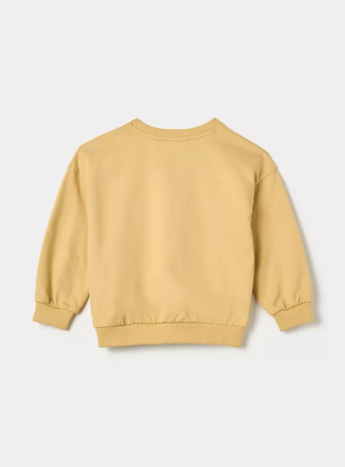Juniors Graphic Print Sweatshirt with Crew Neck and Long Sleeves-2