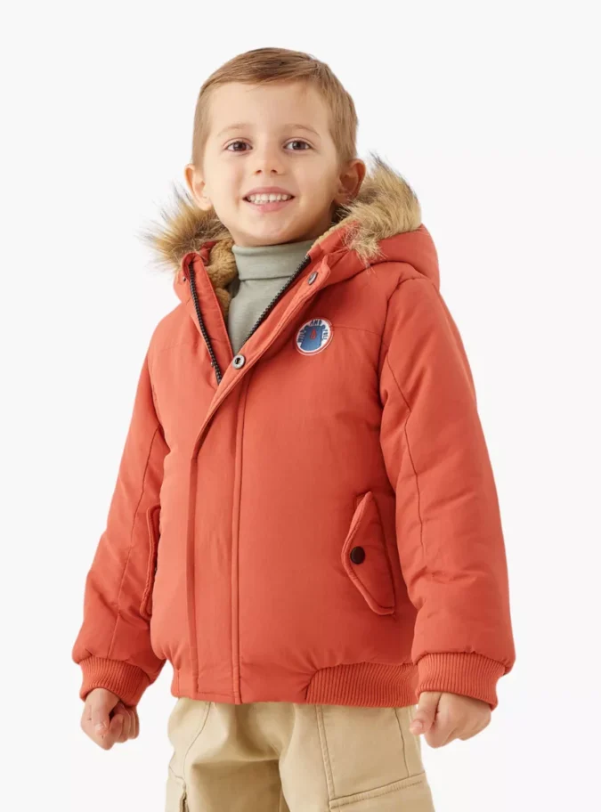Juniors Heavy Jacket with Hood and Long Sleeves-1
