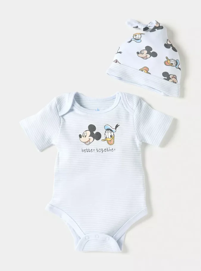 Juniors Mickey and Donald Print 4-Piece Clothing Set-3