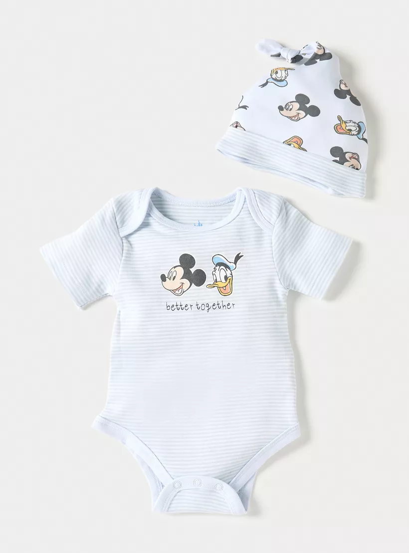 Juniors Mickey and Donald Print 4-Piece Clothing Set-3