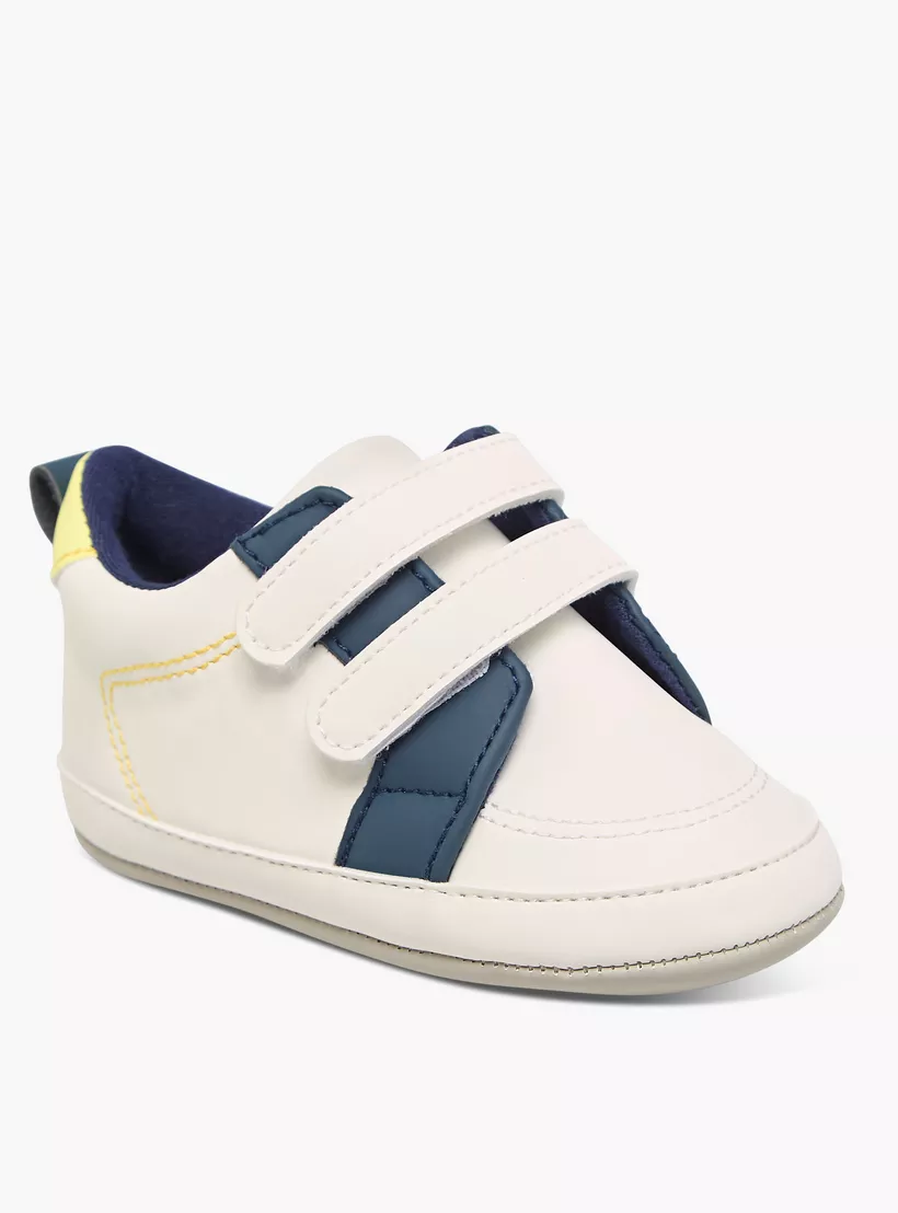 Juniors Panelled Booties with Hook and Loop Closure-2