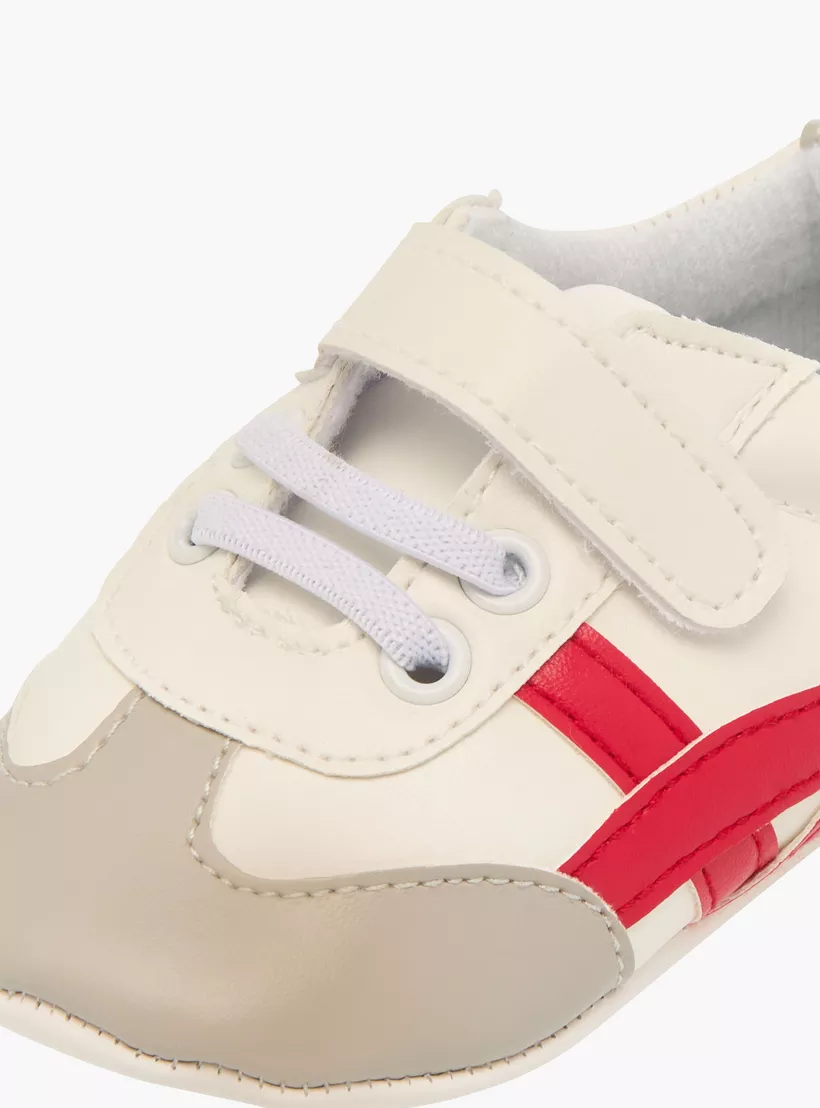 Juniors Panelled Booties with Hook and Loop Closure-4