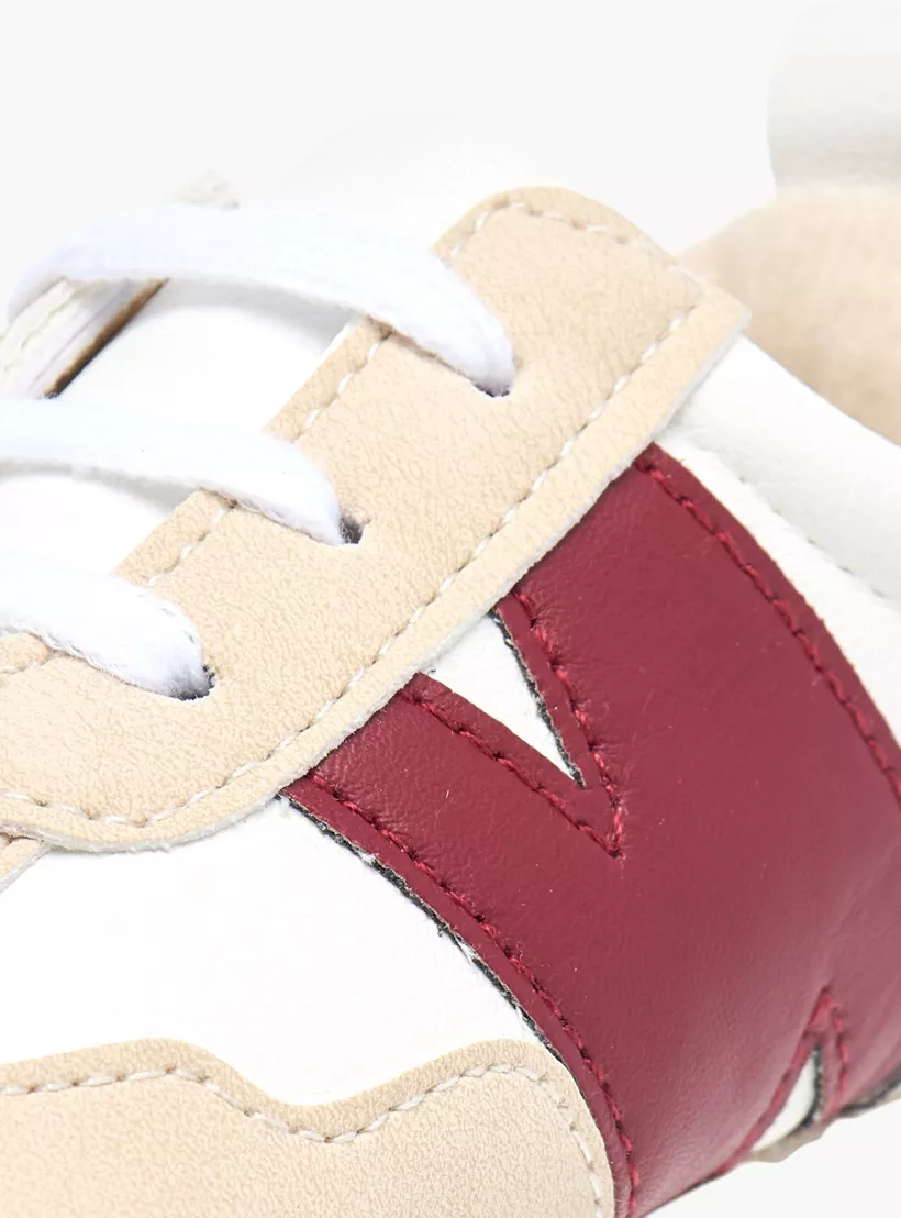 Juniors Panelled Booties with Lace-Up Closure-4